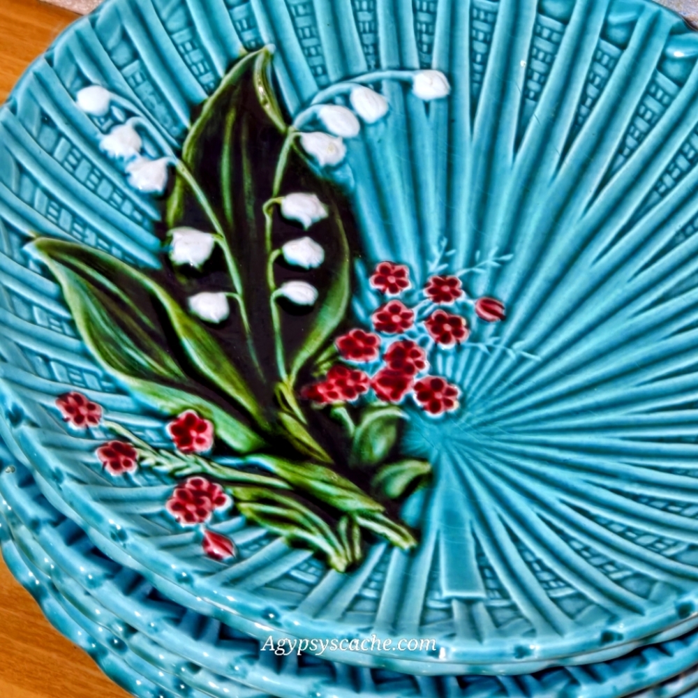 Bavarian Magolic,Hand Painted Lilly of the Valley Ceramic Tableware,Set 6
